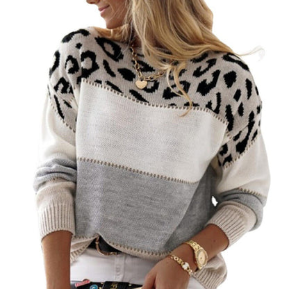 Stylish Leopard Print Sweater for Women
