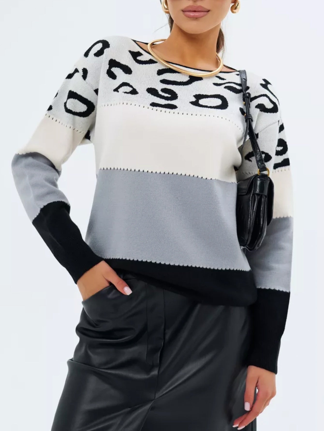 Stylish Leopard Print Sweater for Women