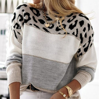 Stylish Leopard Print Sweater for Women